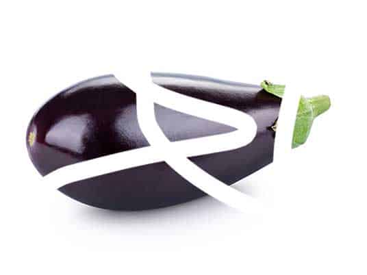 Aubergine schlecht gezeichnet